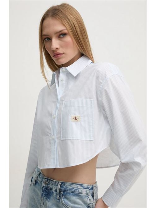 woven label cropped shirt CALVIN KLEIN JEANS | J20J2250780A8